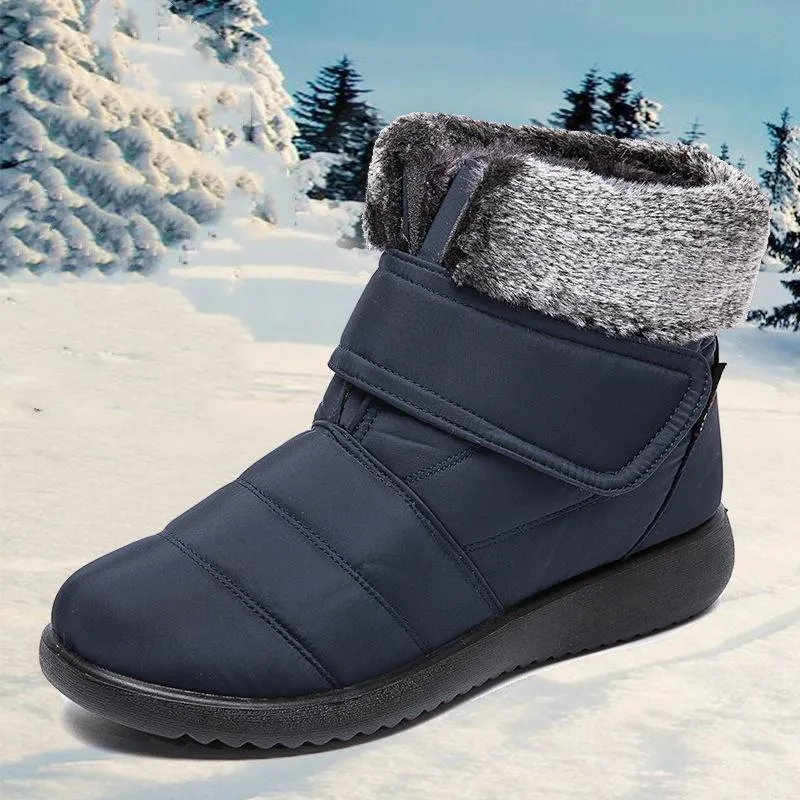 Women winter faux fur keep warm flat snow boots