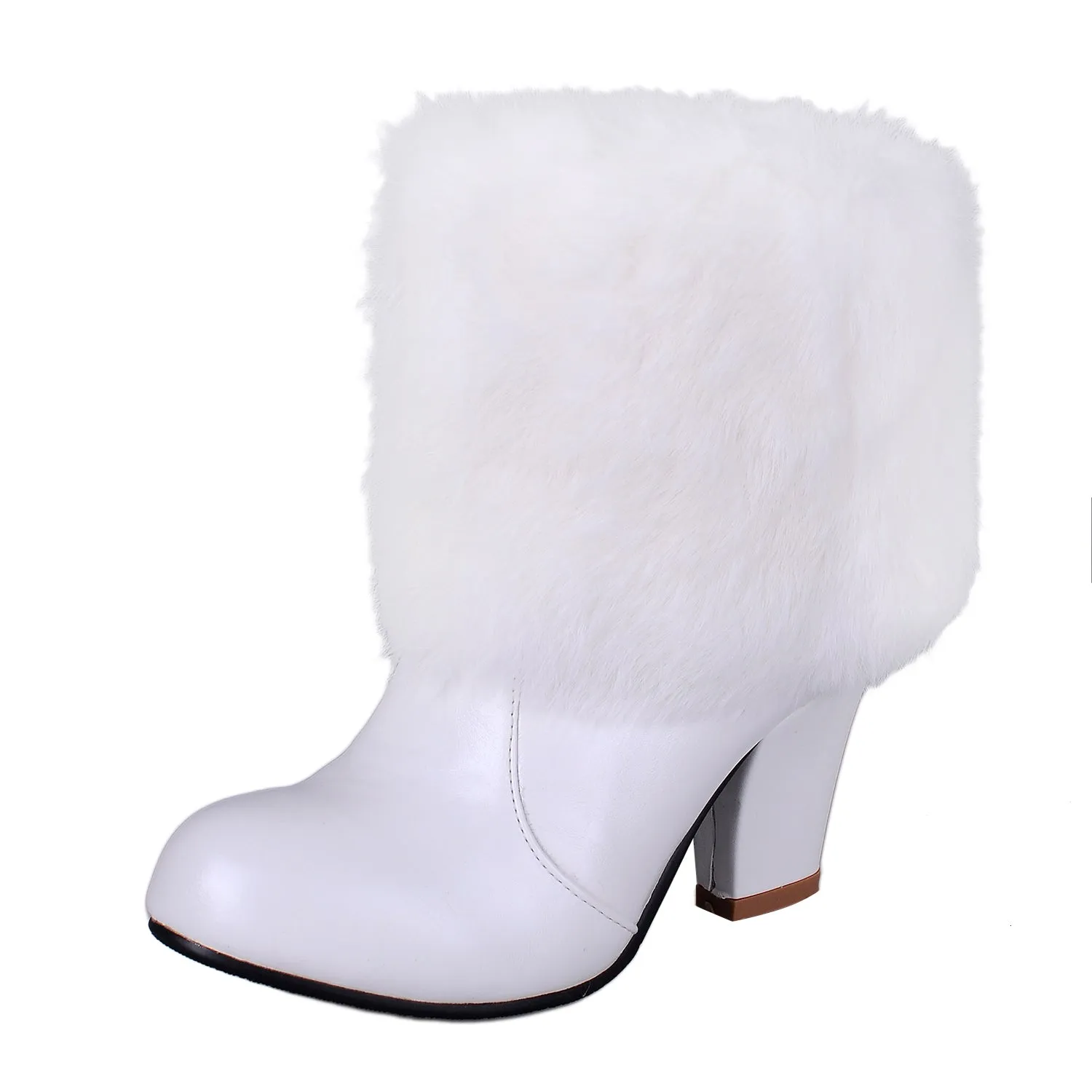 Women's Winter Warm Rabbit Fur Short Boots