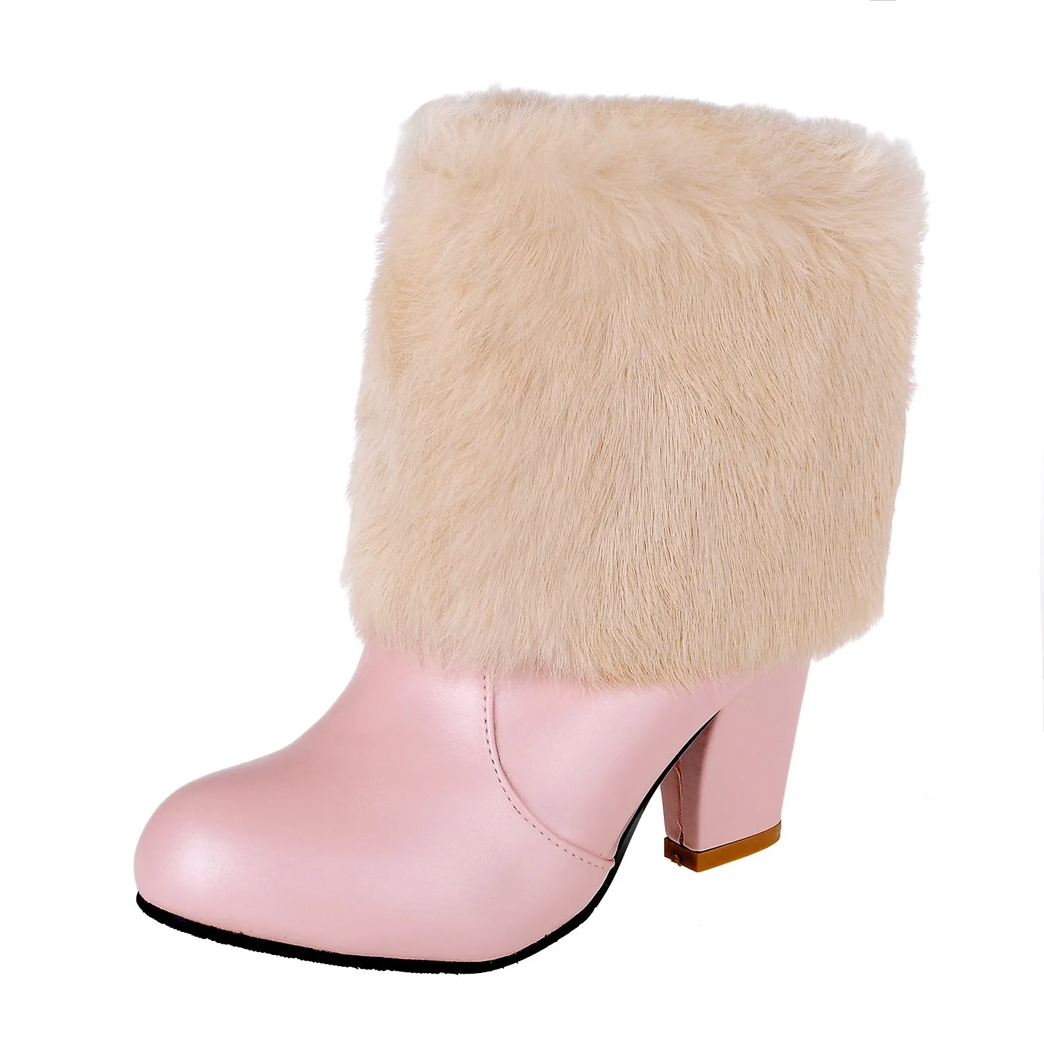 Women's Winter Warm Rabbit Fur Short Boots